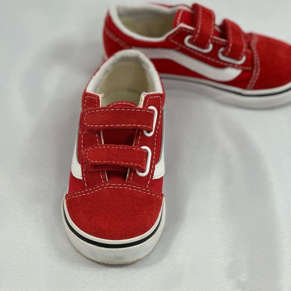 Sold-Vans TD Old School Checkerboard Red Size 7.5 - Picture 2 of 6